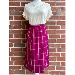 𝅺PURPLE Checkered Pencil Skirt